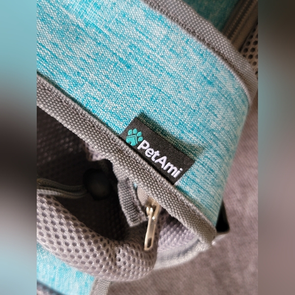PetAmi Tiffany Blue and Gray Pet Dog Cat Sling Carrier NWOT Sz Small Up To 5lbs - Picture 4 of 14